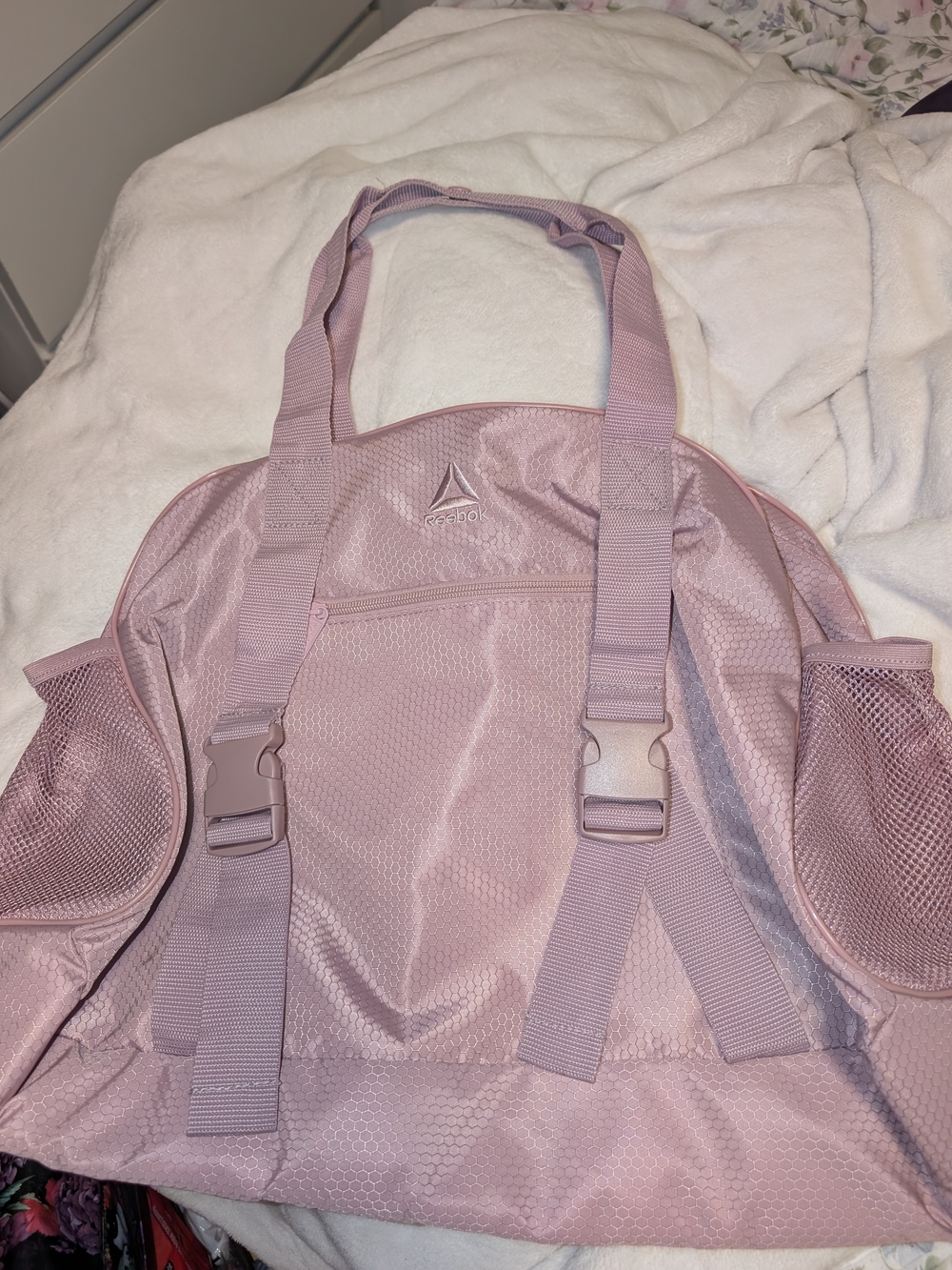 Reebok Light Pink Women's Duffel-Style Tote Backpack